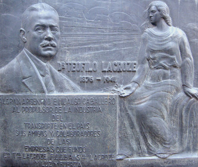 Perlotti plaque, Recoleta Cemetery