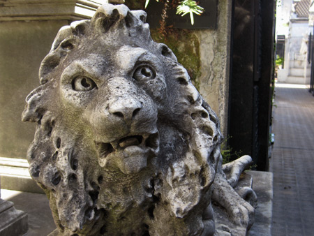 Lion sculpture, Recoleta Cemetery