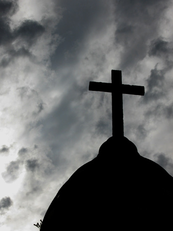 Cloudy sky panorama, Recoleta Cemetery