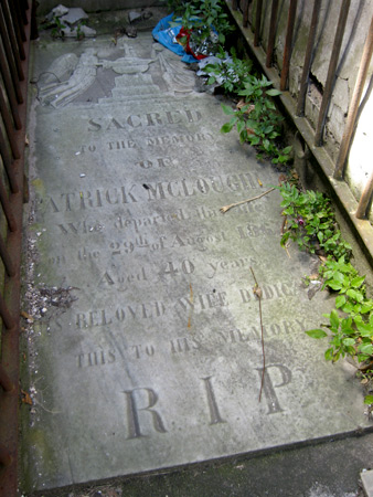 Patrick McLoughin, Recoleta Cemetery