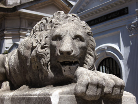 Lion sculpture, Recoleta Cemetery