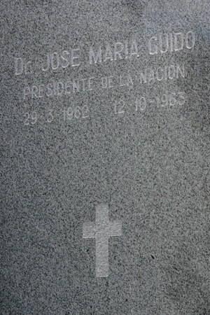 José María Guido, Recoleta Cemetery