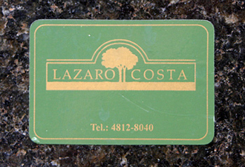 Lazaro Costa sticker, Recoleta Cemetery