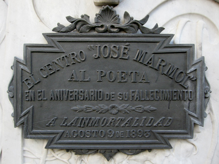 José Mármol, Recoleta Cemetery