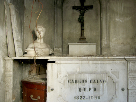 Carlos Calvo, Recoleta Cemetery