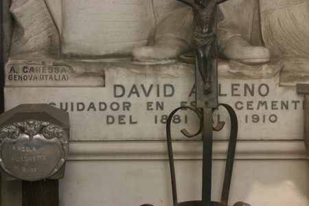 David Alleno, Recoleta Cemetery