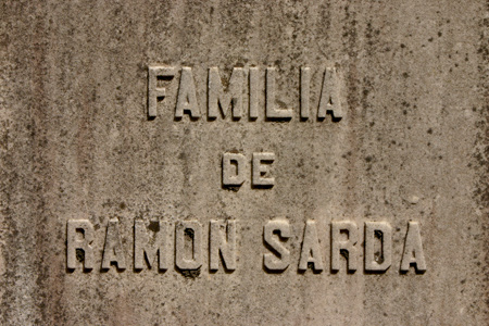 Ramón Sardà, Recoleta Cemetery