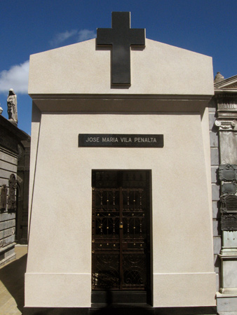 José María Vila Penalta, Recoleta Cemetery