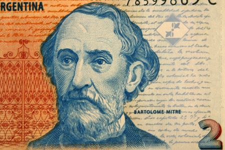 Bartolomé Mitre, 2 peso bill Bartolomé Mitre, 2 peso bill