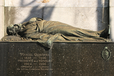 Manuel Quintana, Recoleta Cemetery