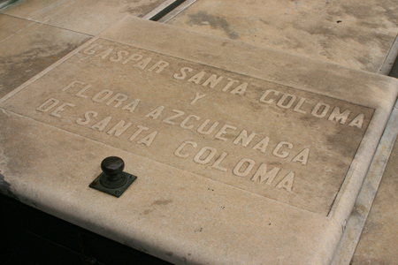 Gaspar Santa Coloma, Recoleta Cemetery