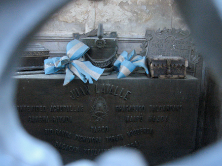 Recoleta Cemetery, Buenos Aires, General Juan Lavalle Recoleta Cemetery, Buenos Aires, General Juan Lavalle