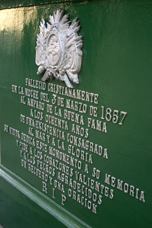 Guillermo Brown, Recoleta Cemetery