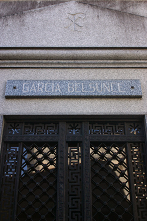 María Marta García Balsunce, Recoleta Cemetery