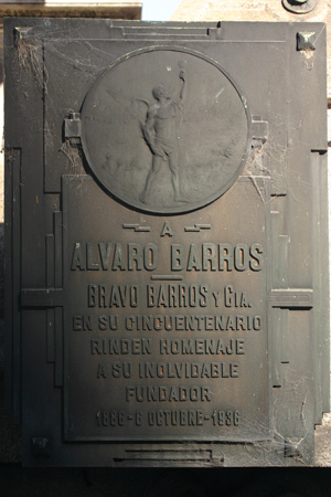 Álvaro Barros, Recoleta Cemetery