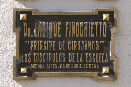 Recoleta Cemetery, Buenos Aires, Burgos y Colón, Enrique Finochietto