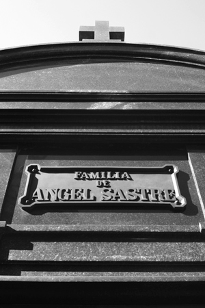 Marcos Sastre, Recoleta Cemetery