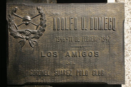 Urbano Domecq, Recoleta Cemetery
