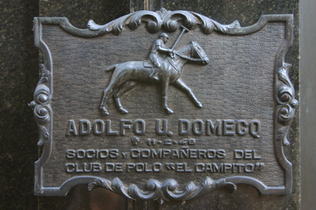 Urbano Domecq, Recoleta Cemetery