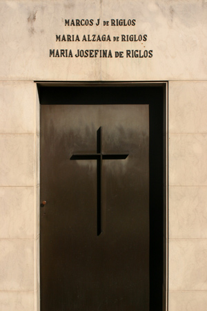 Familia de Riglos, Recoleta Cemetery