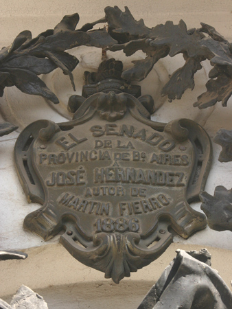 Recoleta Cemetery, Buenos Aires, José Hernández