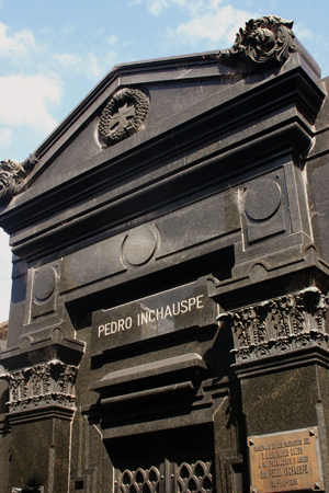 Pedro Inchauspe, Recoleta Cemetery