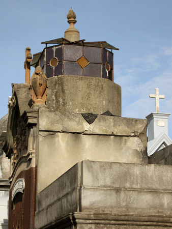 Crumbling rooftops, Recoleta Cemetery