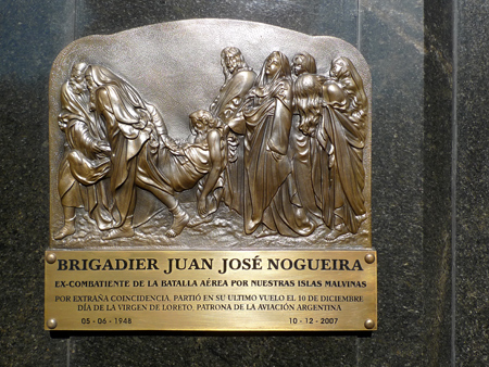 Brigadier Juan José Nogueira, Recoleta Cemetery