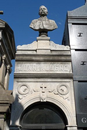 David Alleno, Recoleta Cemetery