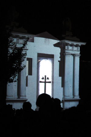 Buenos Aires, Recoleta Cemetery, La Noche en Vela, videoprojection