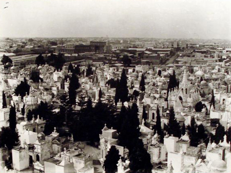 Recoleta Cemetery, Buenos Aires, historic photo, Witcomb