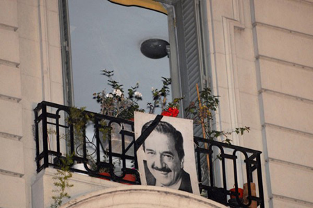 La muerte de Alfonsín, Avenida Santa Fe, Buenos Aires