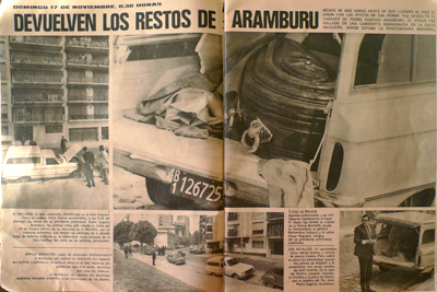 Revista Gente, 21 nov 1974, Devuelven los Restos de Aramburu