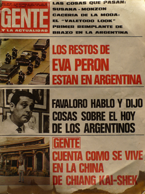 Revista Gente, 21 nov 1974, "Los restos de Eva Perón están en Argentina"