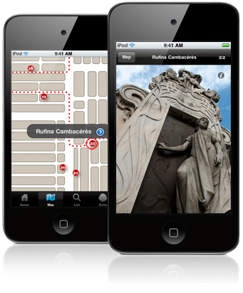 Rufina Cambacérès, Recoleta Cemetery app, screenshot