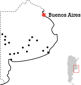 Mapa de obras de Francisco Salamone