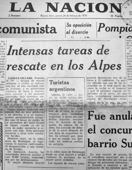 Newspaper article, La Nación, Liliana Crociati de Szaszak